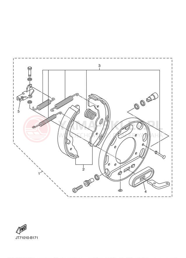 Schemat "BRAKE" do Yamaha PRO HAULER 700 YXP700AS