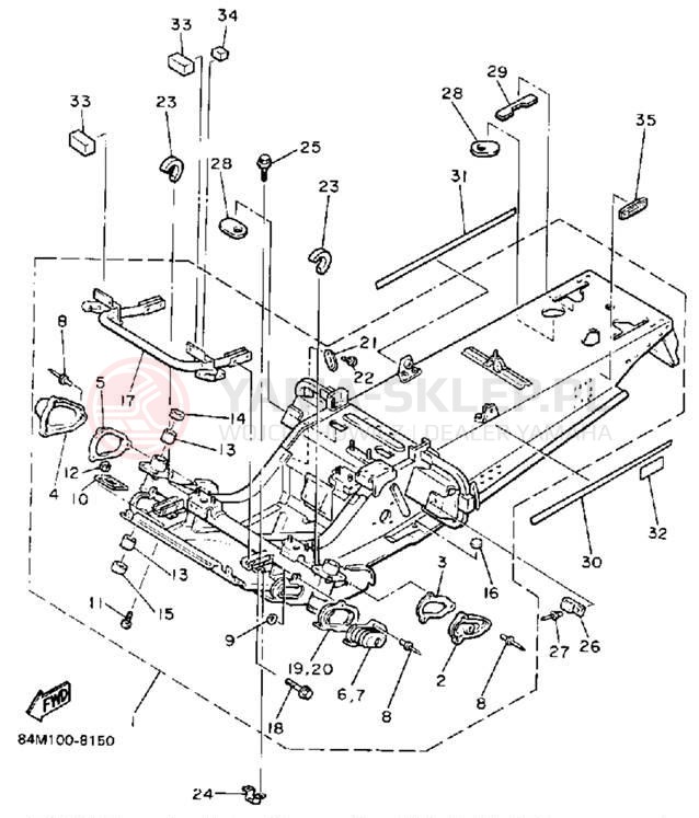 Schemat "rama" do Yamaha EXCITER EX570M