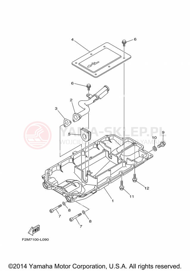 Schemat "Miska olejowa" do Yamaha WAVERUNNER FX HO FB1800P