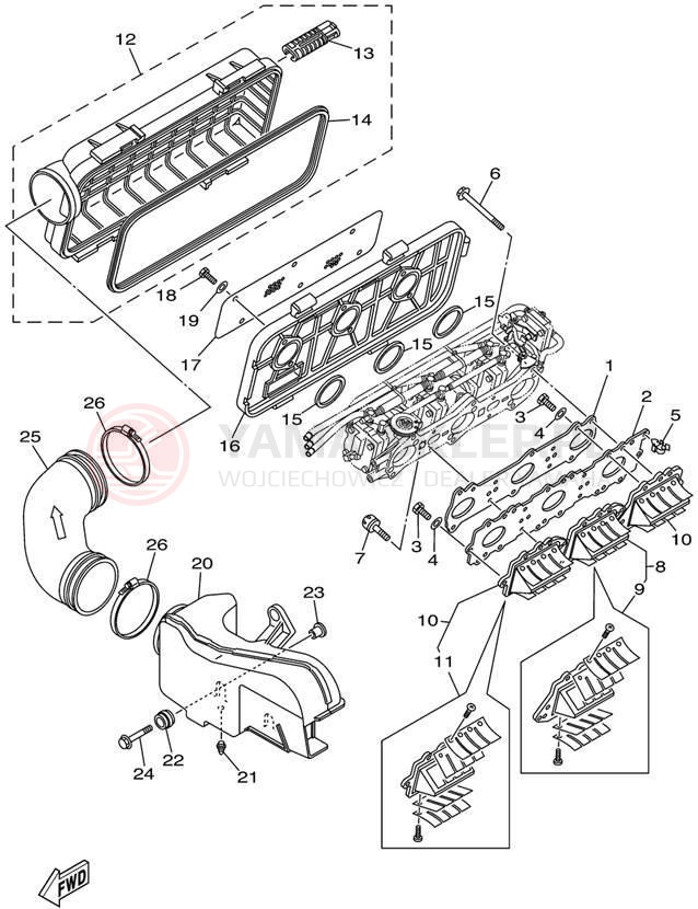 Schemat "Wtrysk paliwa" do Yamaha WAVE RUNNER XL1200 LTD XA1200X
