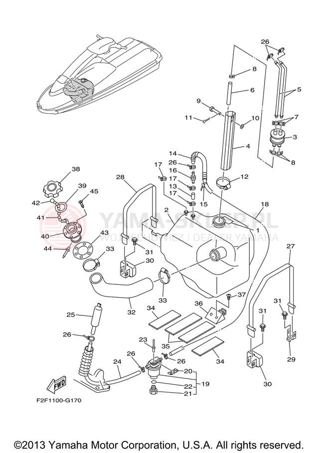 Schemat "zbiornik paliwa" do Yamaha SJ700BG