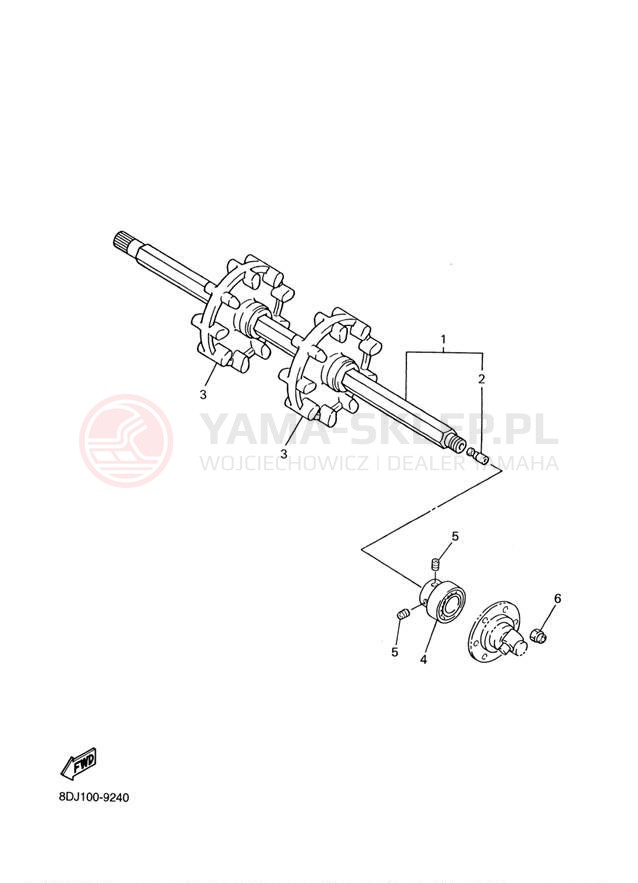 Schemat "Układ napędowy" do Yamaha PHAZER 500 PZ500D
