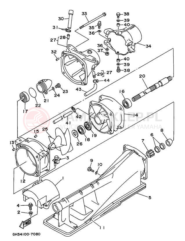 Schemat "JET UNIT" do Yamaha WAVE VENTURE 1100 WVT1100V