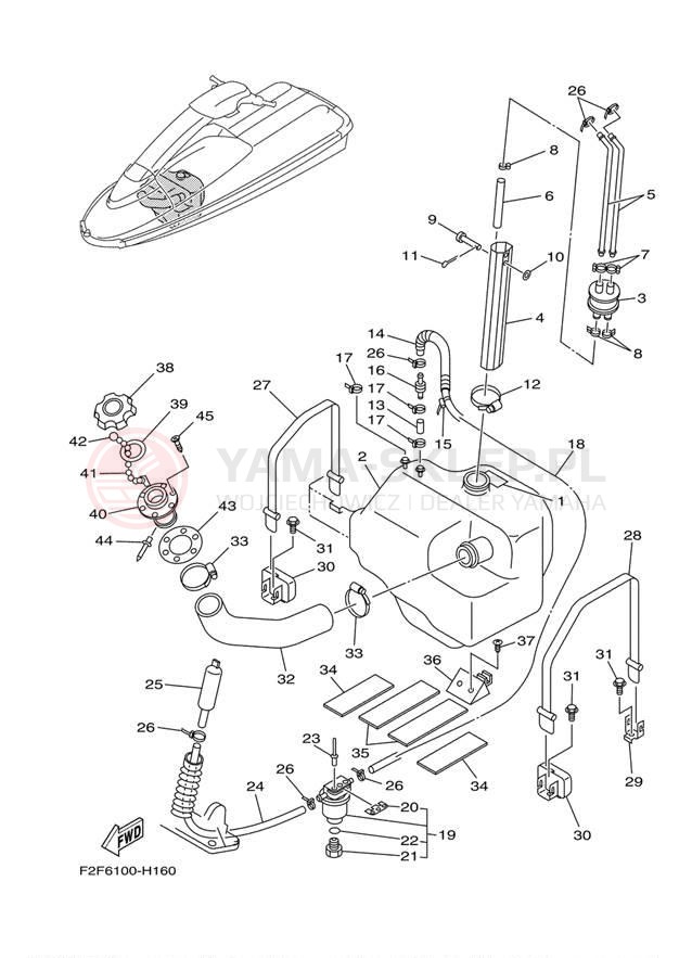 Schemat "zbiornik paliwa" do Yamaha SJ700BH