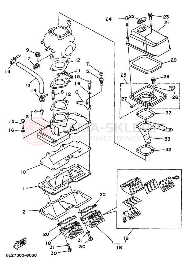 Schemat "Wtrysk paliwa" do Yamaha WAVE RUNNER III WRA700V