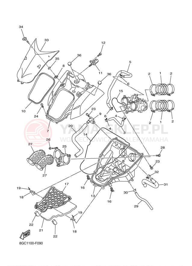Schemat "Wtrysk paliwa" do Yamaha PHAZER PZ50W