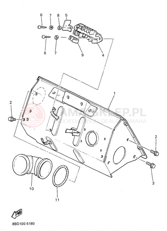 Schemat "STEERING GATE" do Yamaha BRAVO LT BR250TA