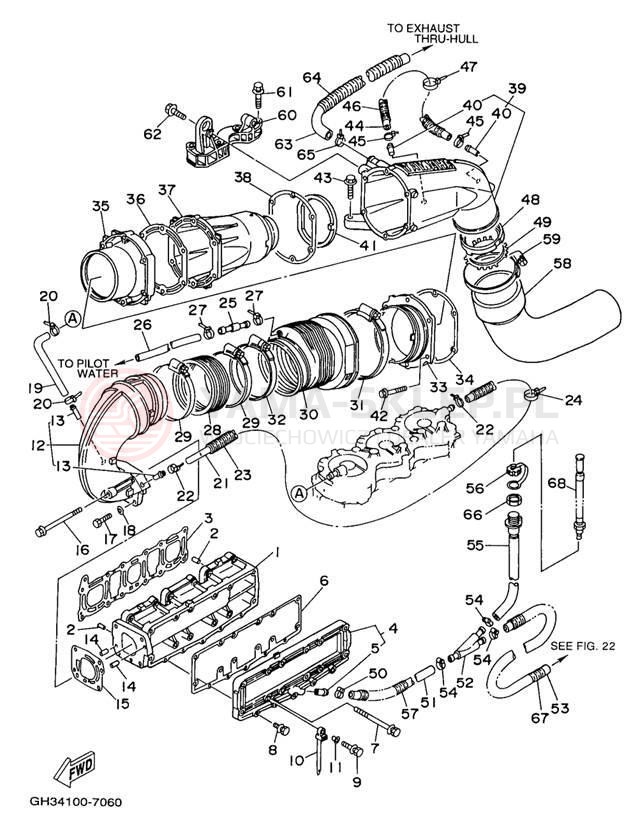 Schemat "wydech" do Yamaha WAVE VENTURE 1100 WVT1100V