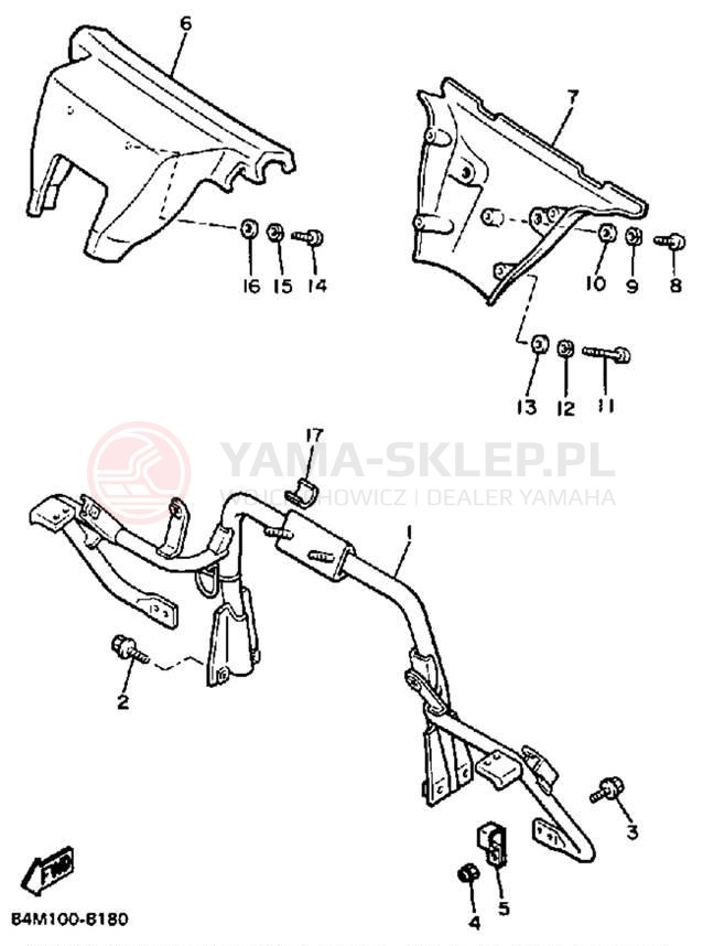 Schemat "STEERING GATE" do Yamaha EXCITER EX570N