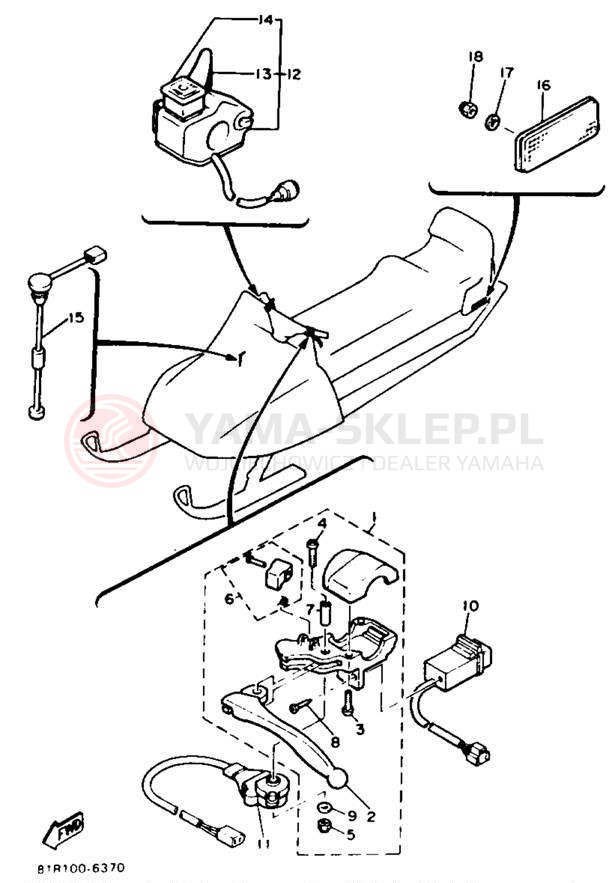 Schemat "układ elektryczny" do Yamaha XLV XL540K