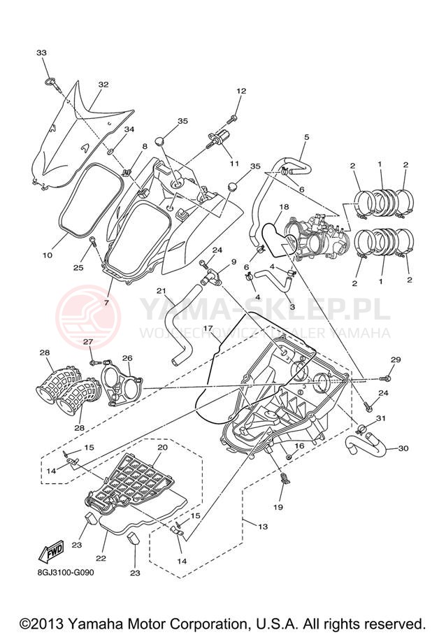 Schemat "Wtrysk paliwa" do Yamaha VENTURE LITE PZ50VTZL/PZ50VTZR