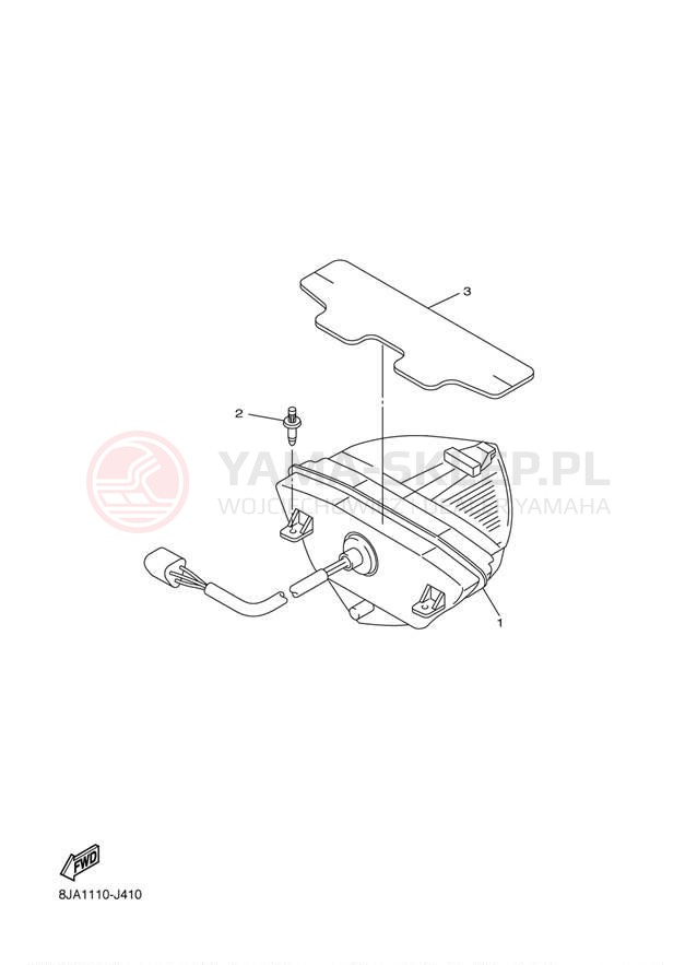 Schemat "lampa tył" do Yamaha RS VECTOR GT RS90GTAS