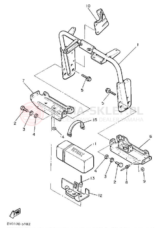 Schemat "STEERING GATE" do Yamaha SRV SR540L