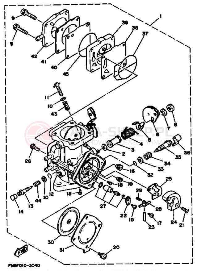 Schemat "Gaźnik" do Yamaha WRB650R_61