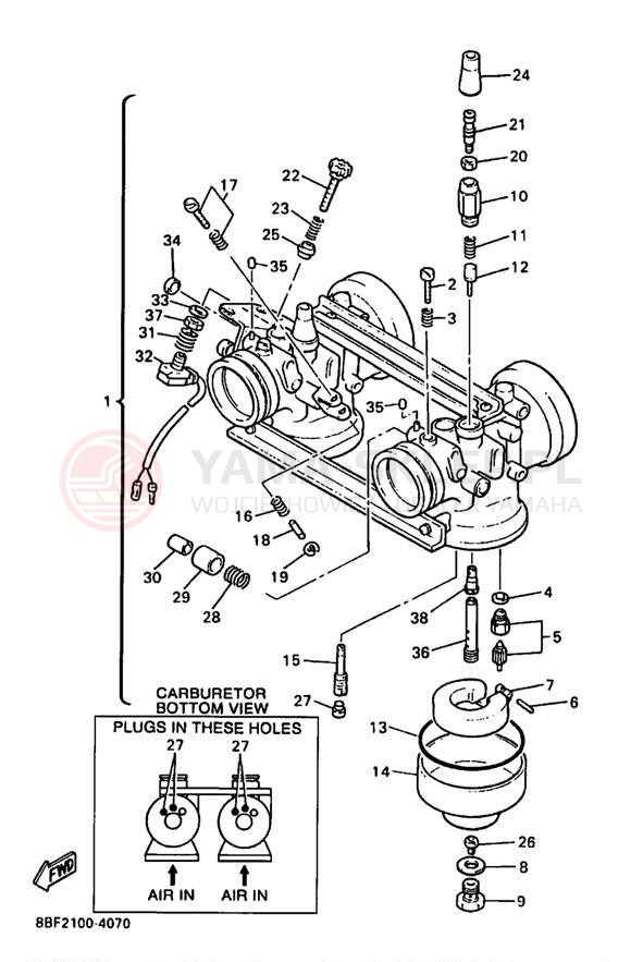 Schemat "Gaźnik" do Yamaha PHAZER SS PZ480A