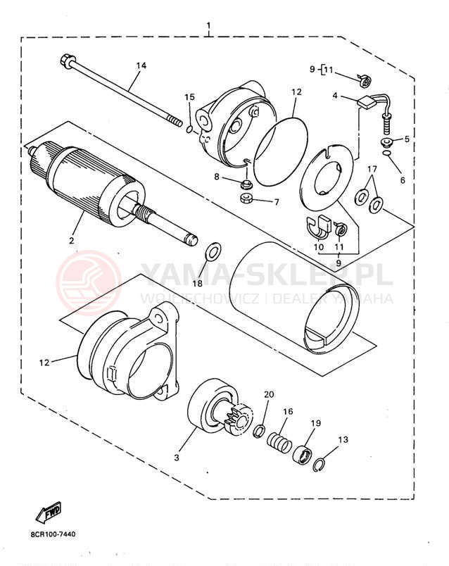 Schemat "układ elektryczny" do Yamaha VMAX 600 SX VX600SXA/VX700SXA