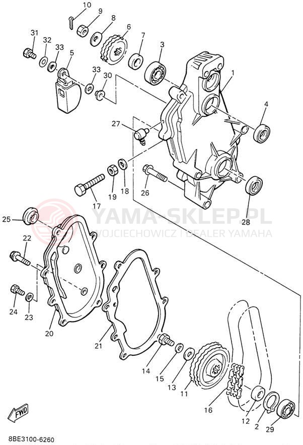 Schemat "Układ napędowy" do Yamaha OVATION LE CS340EW