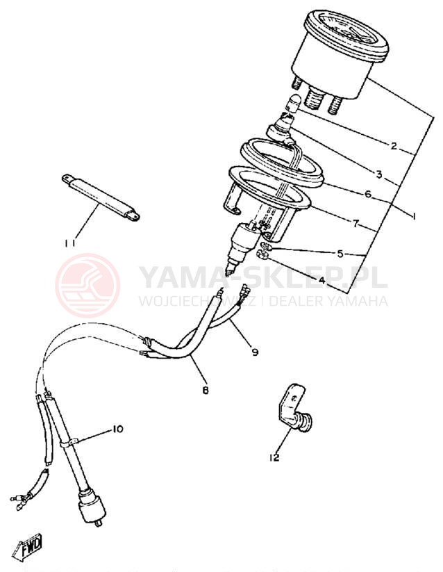 Schemat "Prędkościomierz" do Yamaha ET340EC