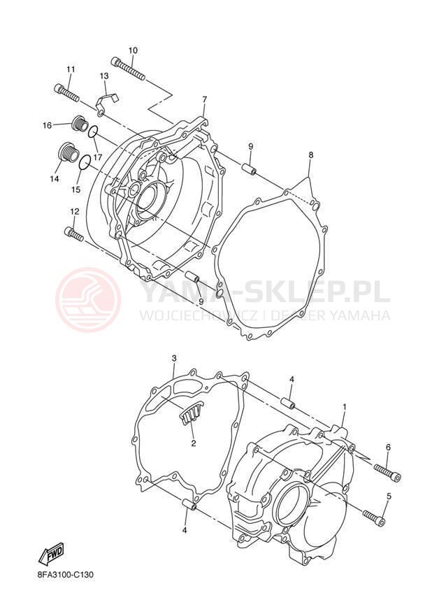 Schemat "Pokrywa silnika" do Yamaha RX-1 ER RX10RJ/RX10RSJ