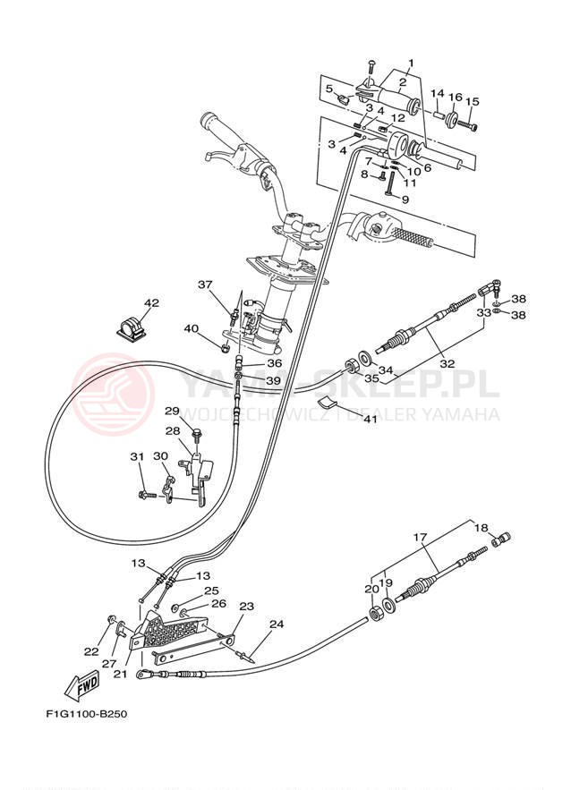 Schemat "Układ chlodzenia" do Yamaha GP1300R GP1300B/GP1300CB