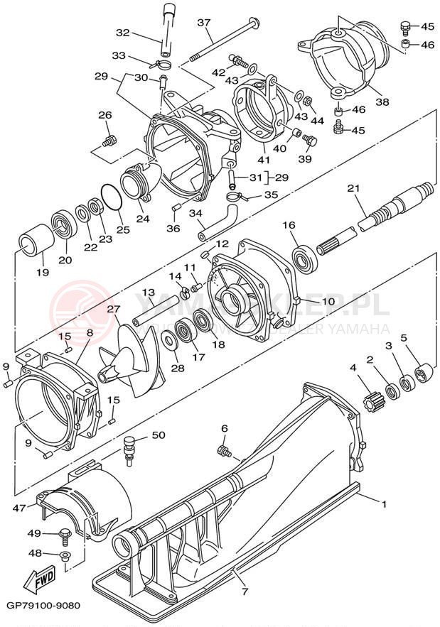 Schemat "JET UNIT" do Yamaha WAVE RUNNER GP760 GP760X