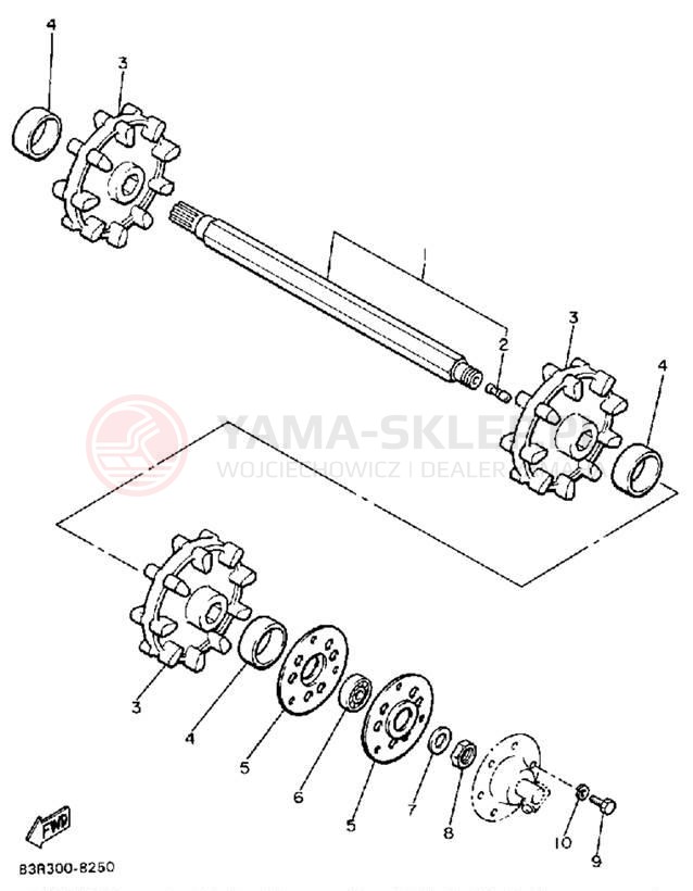 Schemat "Układ napędowy" do Yamaha VK540 VK540M