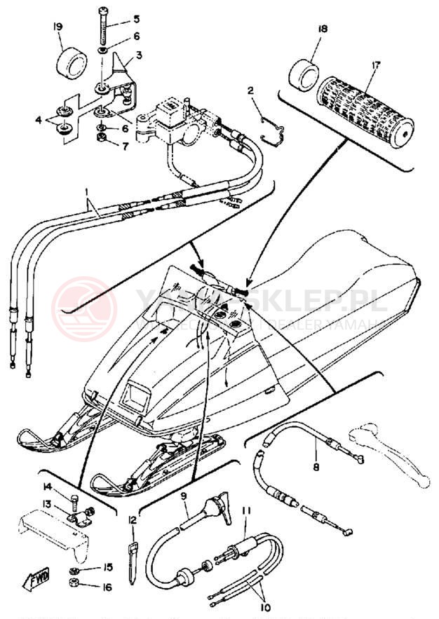 Schemat "Układ chlodzenia" do Yamaha SRX440D