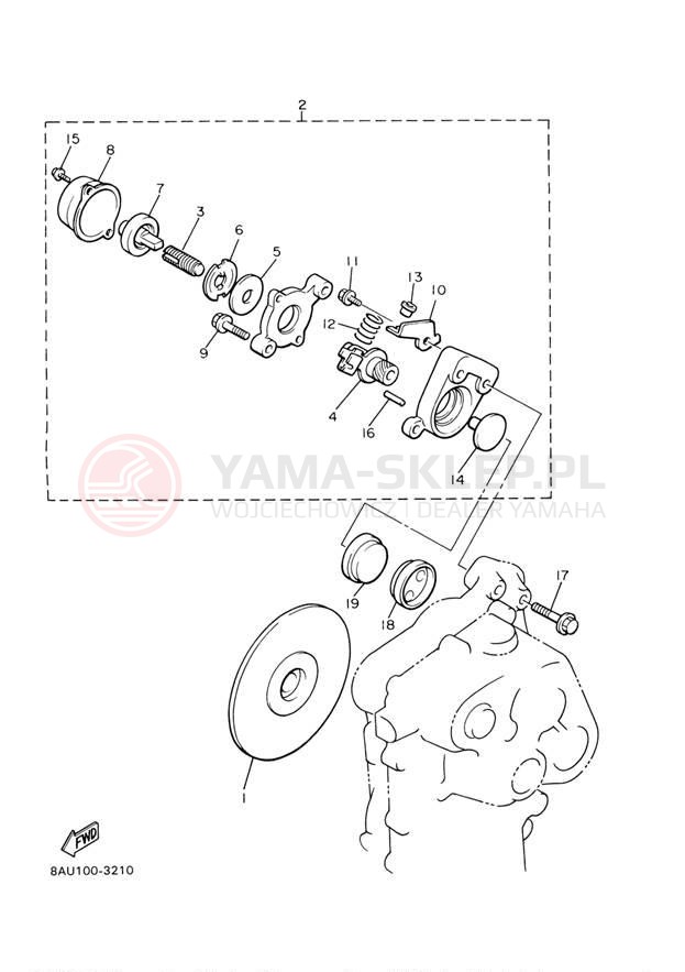 Schemat "hamulec" do Yamaha VK540 III VK540EJ