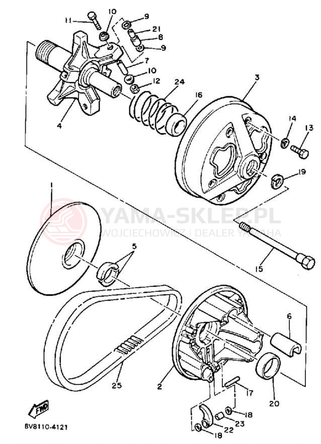 Schemat "PRIMARY SHEAVE" do Yamaha PHAZER PZ480K
