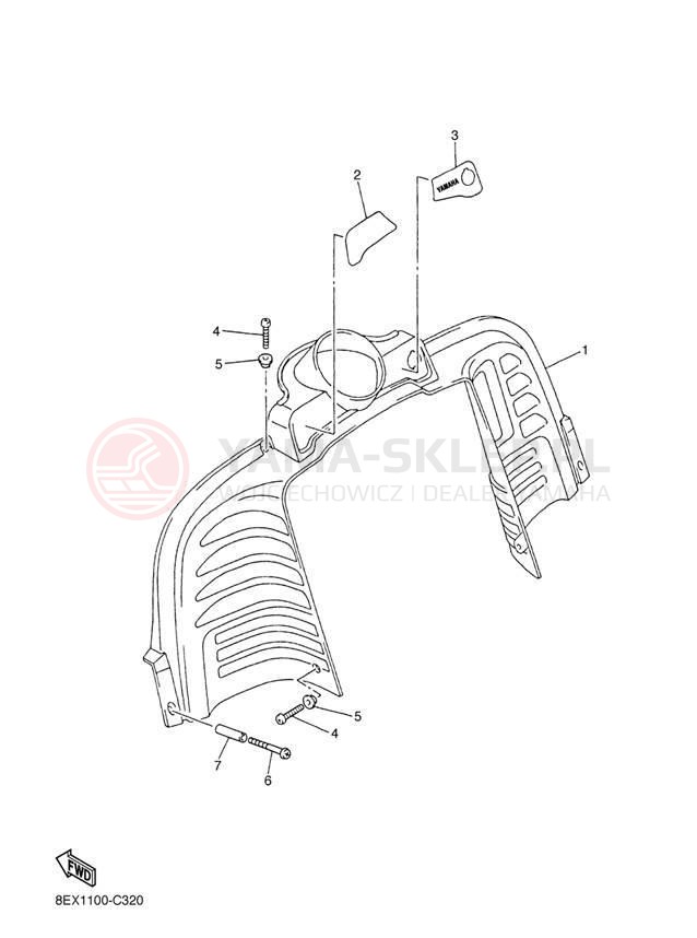 Schemat "INSTRUMENT PANEL" do Yamaha VENTURE 600 VT60J