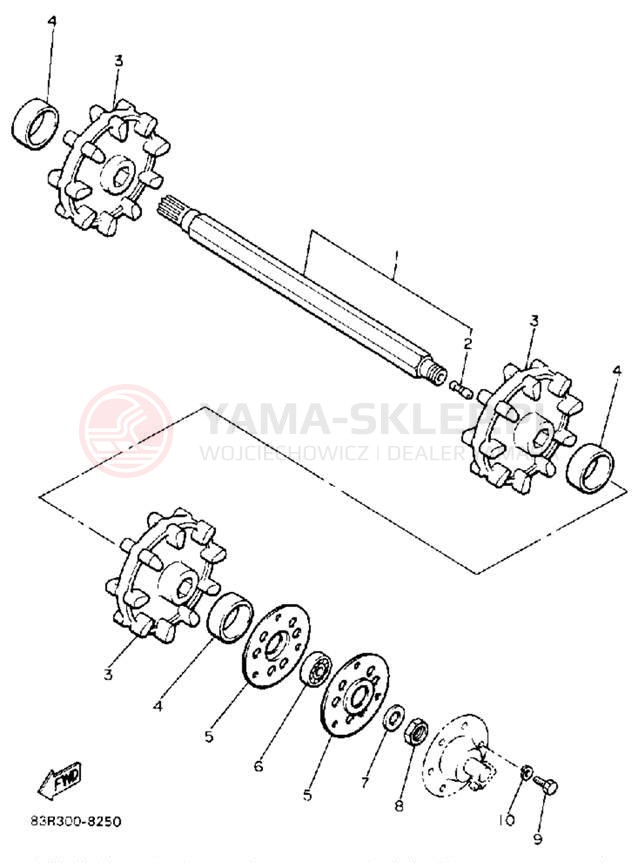 Schemat "Układ napędowy" do Yamaha VK540 VK540EP