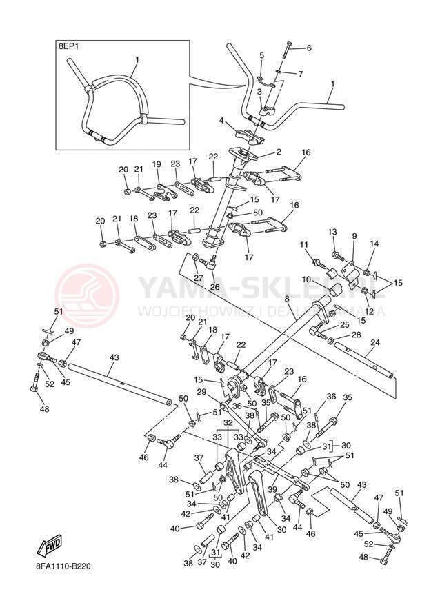 Schemat "Półki zawieszenia" do Yamaha RX-1 MOUNTAIN RX10MH/RX10H