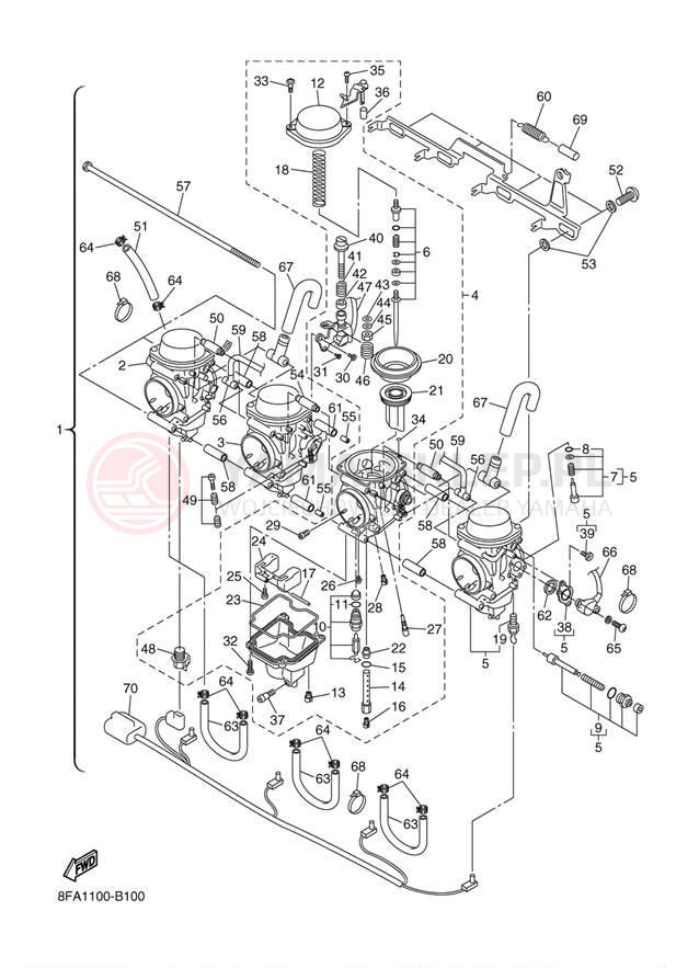 Schemat "Gaźnik" do Yamaha RX-1 LE RX10SH/RX10MSH