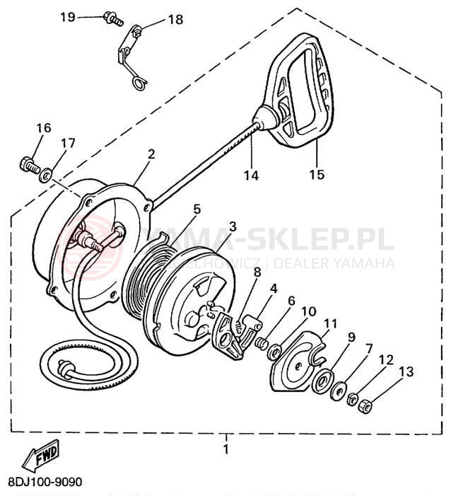 Schemat "rozrusznik" do Yamaha PHAZER 500 PZ500C