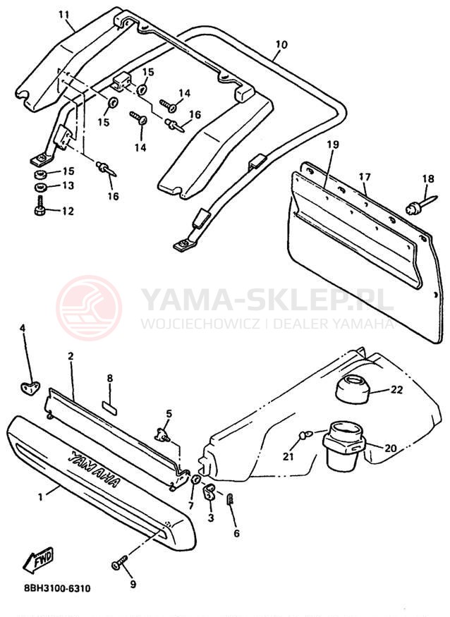 Schemat "zderzak" do Yamaha PHAZER MOUNTAIN LITE PZ480STA