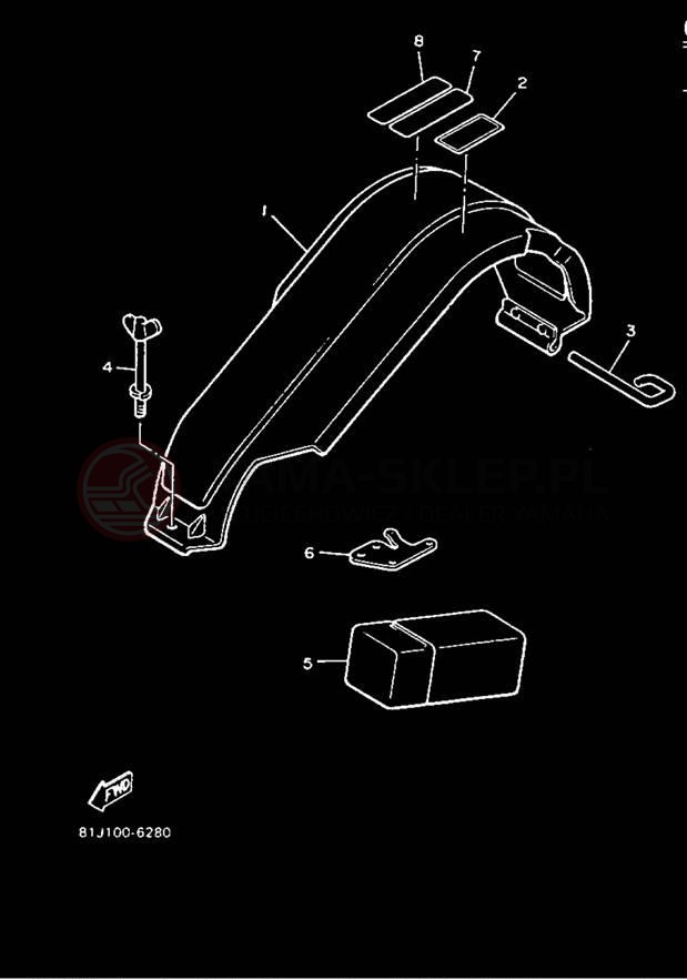 Schemat "GUARD - LUGGAGE BOX" do Yamaha PHAZER II PZ480R