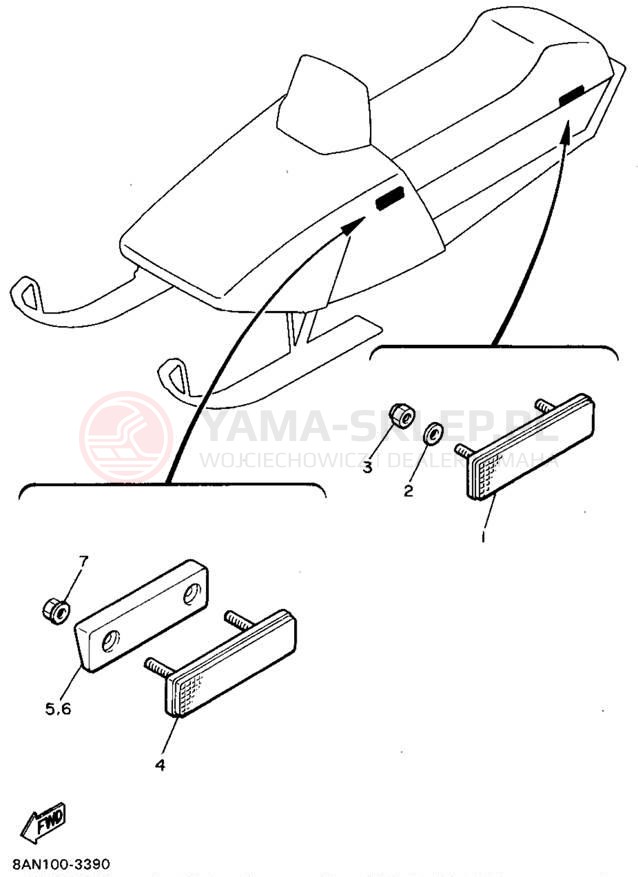 Schemat "układ elektryczny" do Yamaha VENTURE XL VT480U