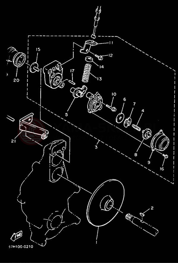 Schemat "hamulec" do Yamaha PHAZER II PZ480R