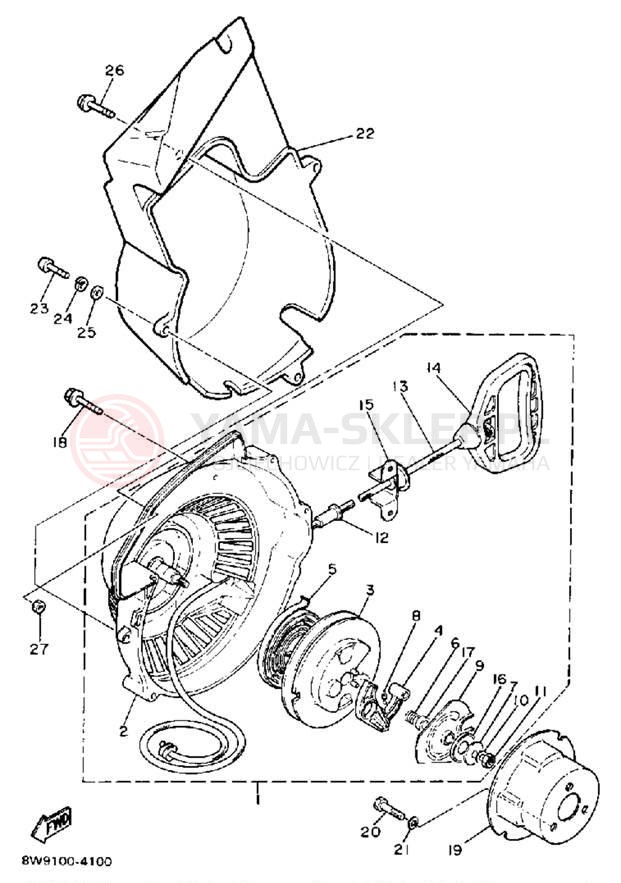 Schemat "rozrusznik" do Yamaha ENTICER 340 ET340M