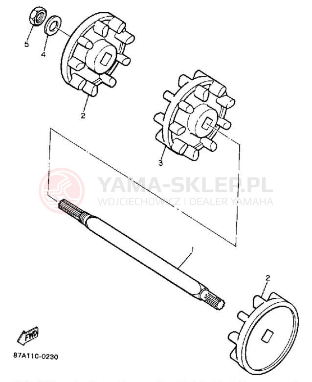Schemat "Układ napędowy" do Yamaha SNOSPORT SV125R