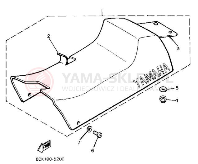 Schemat "siedzenie" do Yamaha PHAZER PZ480L
