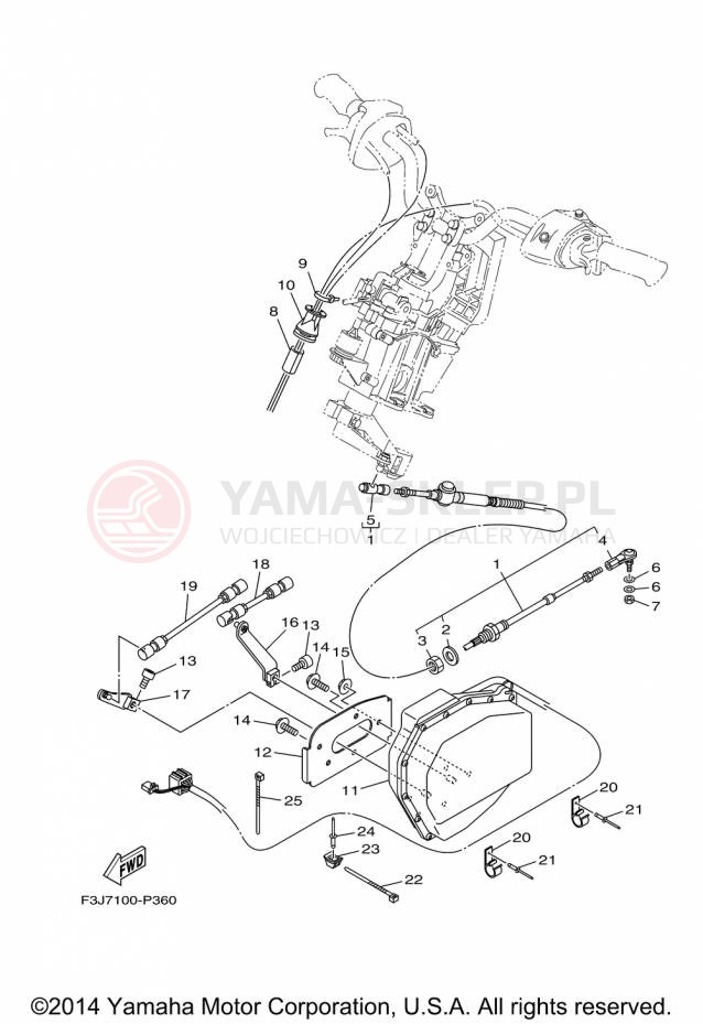 Schemat "Układ chlodzenia" do Yamaha FX SVHO FC1800P