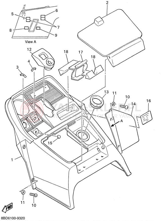 Schemat "INSTRUMENT PANEL" do Yamaha BRAVO LT BR250TD