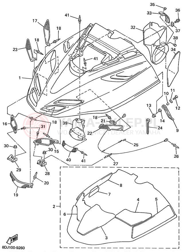 Schemat "Osłony" do Yamaha PHAZER 500 PZ500C