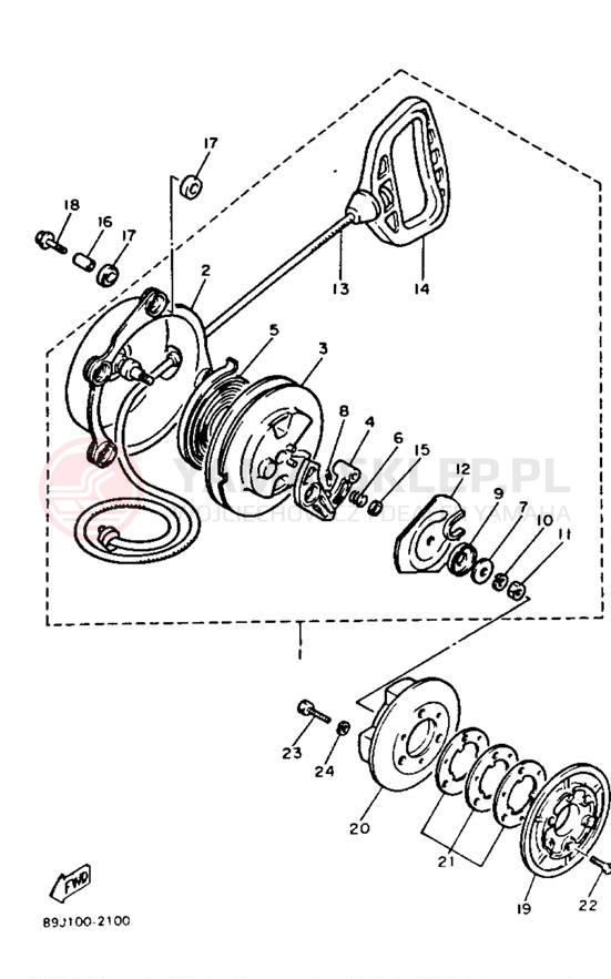 Schemat "rozrusznik" do Yamaha EXCITER II EX570S