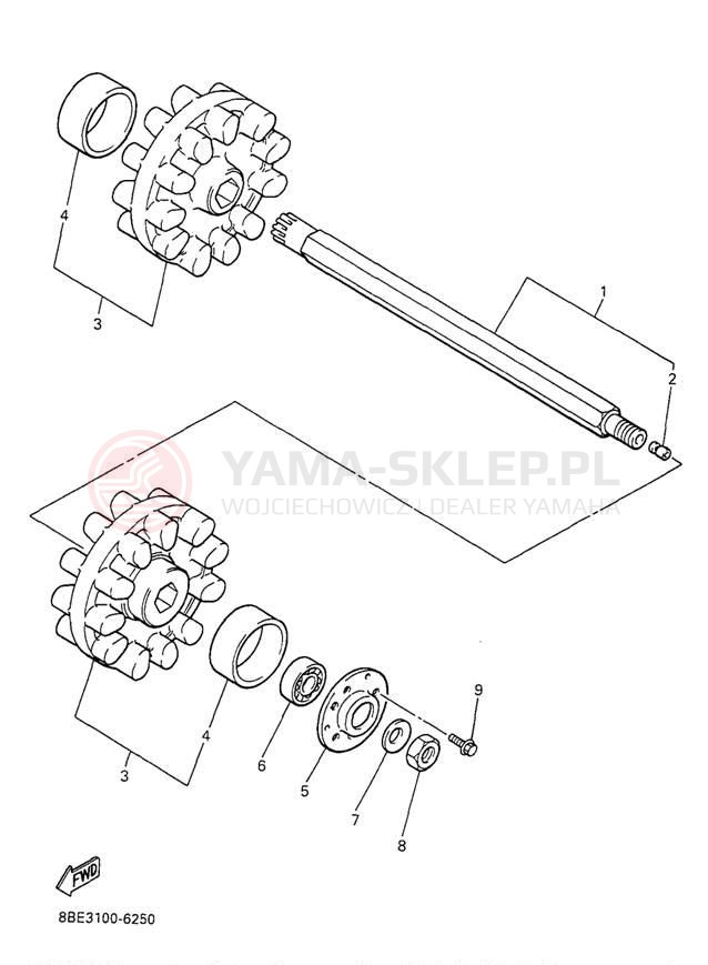 Schemat "Układ napędowy" do Yamaha OVATION LE CS340EA