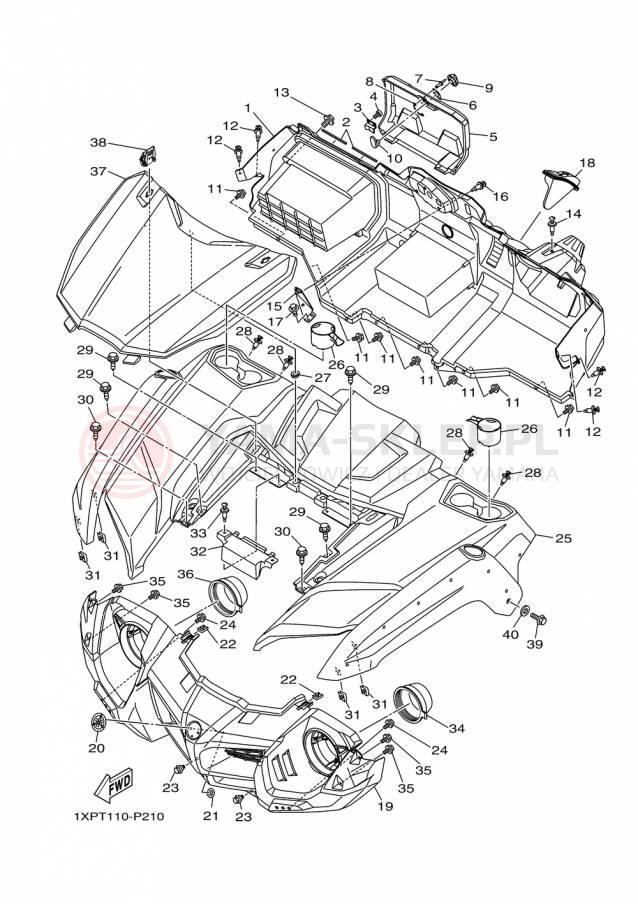 Schemat "Przedni błotnik" do Yamaha VIKING EPS SE YXM700PSFS