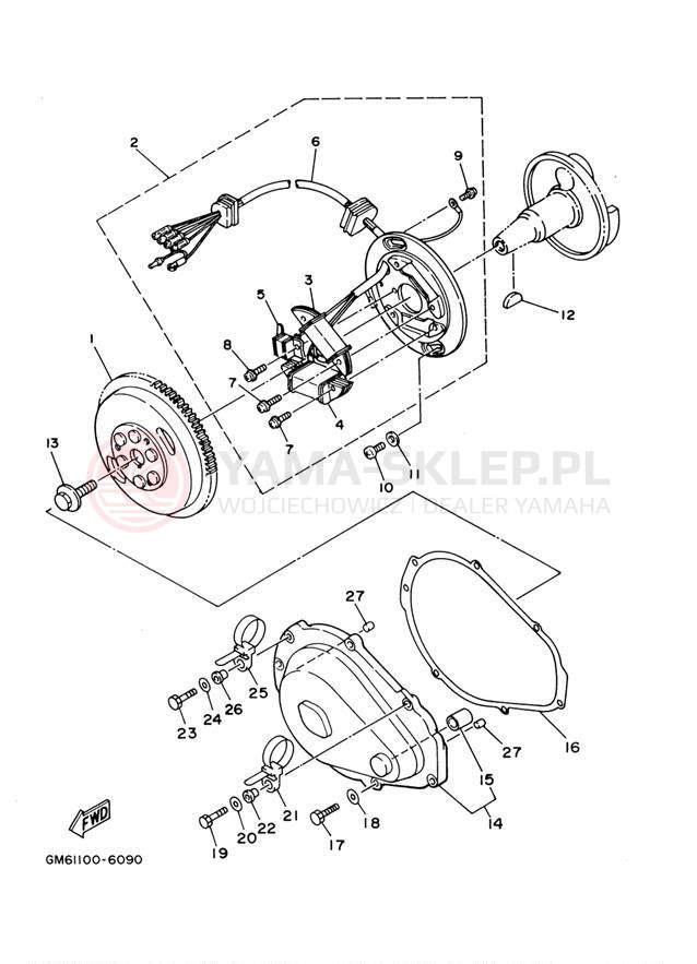 Schemat "prądnica" do Yamaha SJ700BH