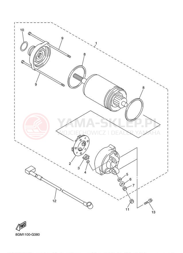 Schemat "rozrusznik" do Yamaha RS VECTOR_GT RS90RYW/RS90GTYB
