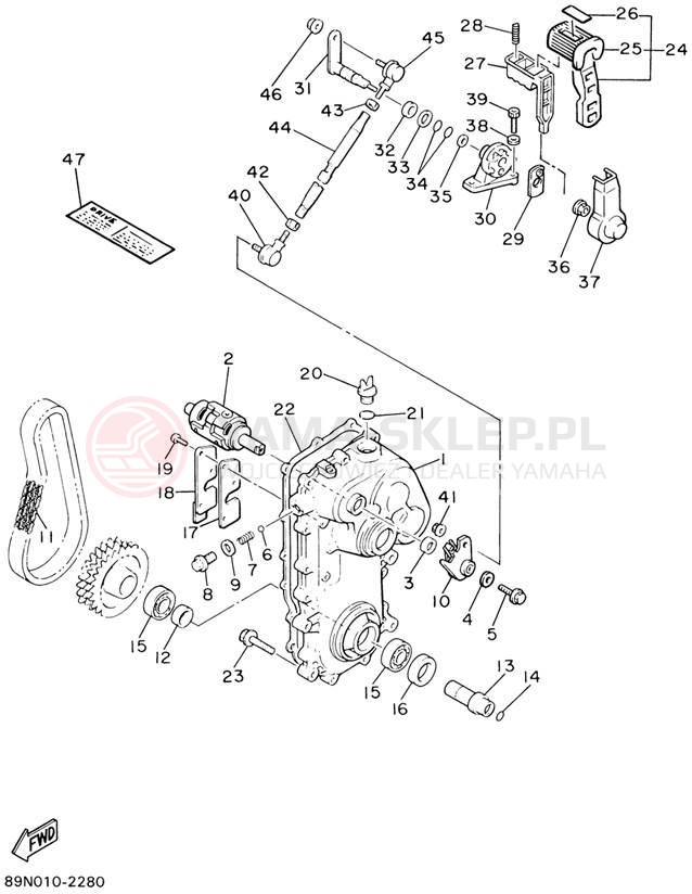 Schemat "Układ napędowy" do Yamaha VK540 III VK540EG